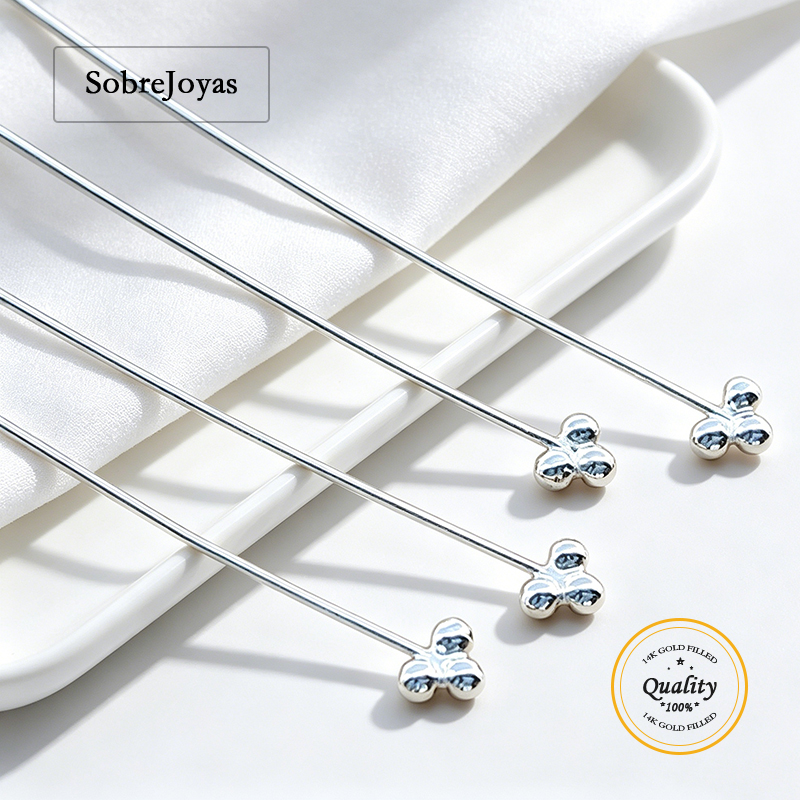 Jewelry Making Head Pins - 3 Kepala Jarum Mutiara Perak Sterling