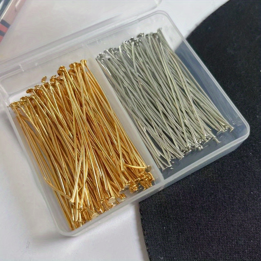 Jewelry Making Head Pins - 200 Buah Jarum Berkepala Besi 30/40/50Mm