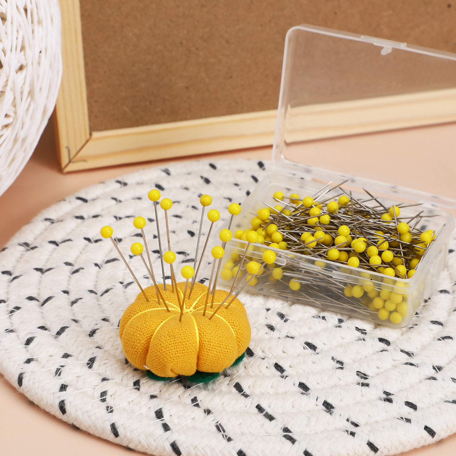 Jewelry Making Head Pins - 500 Buah Jarum Kancing Kepala Kaca,