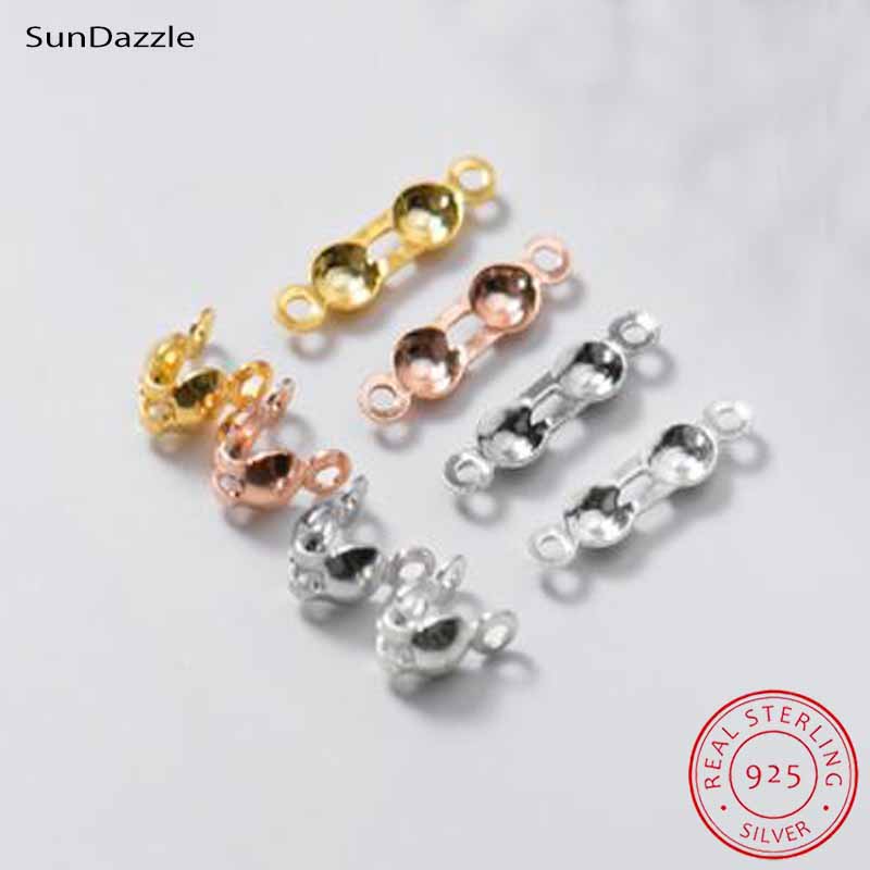 Jewelry Making Silver - 4pcs Manik-manik Penutup Perak Sterling 925