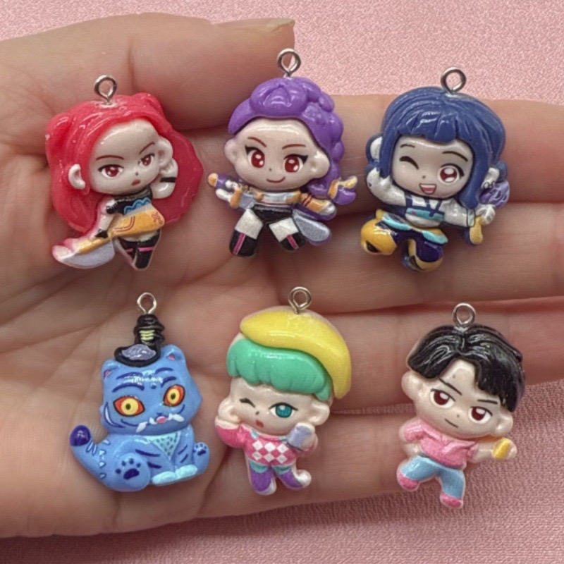 Jewelry Making Pendants - 10 buah liontin kartun resin, anting-anting