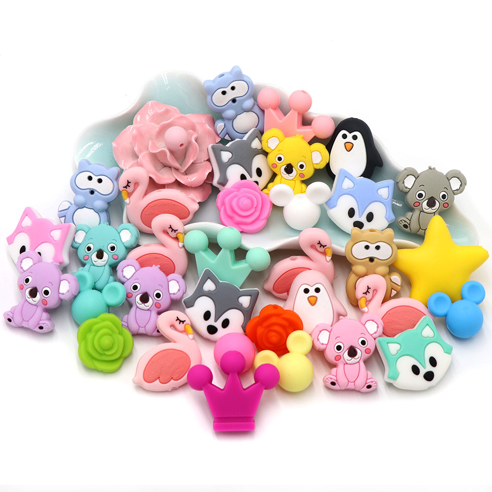 Jewelry Making Ideas With Beads - Cute-idea 10Pcs Manik-manik Silikon Mini Bayi