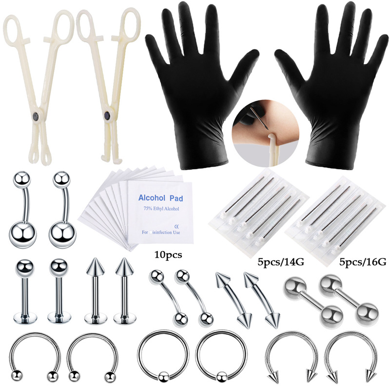 Jewelry Plier Set - 42 Buah/Set Kit Alat Tindik Tubuh