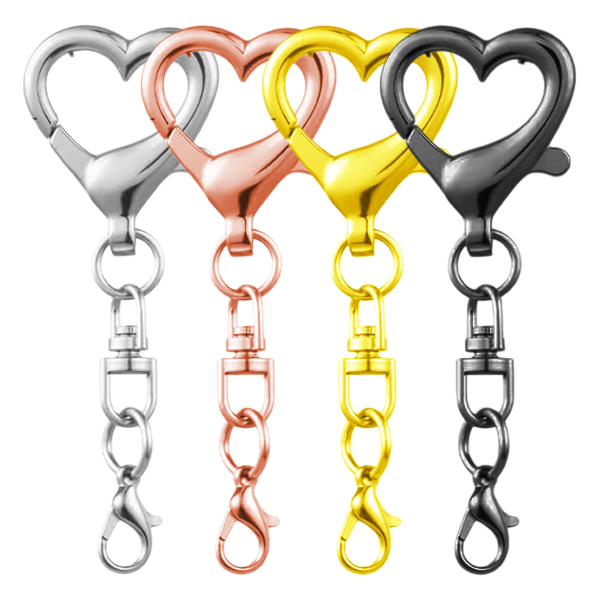 Jewelry Making Findings - 5/15/30Pcs Klip Gantungan Bentuk Hati dengan