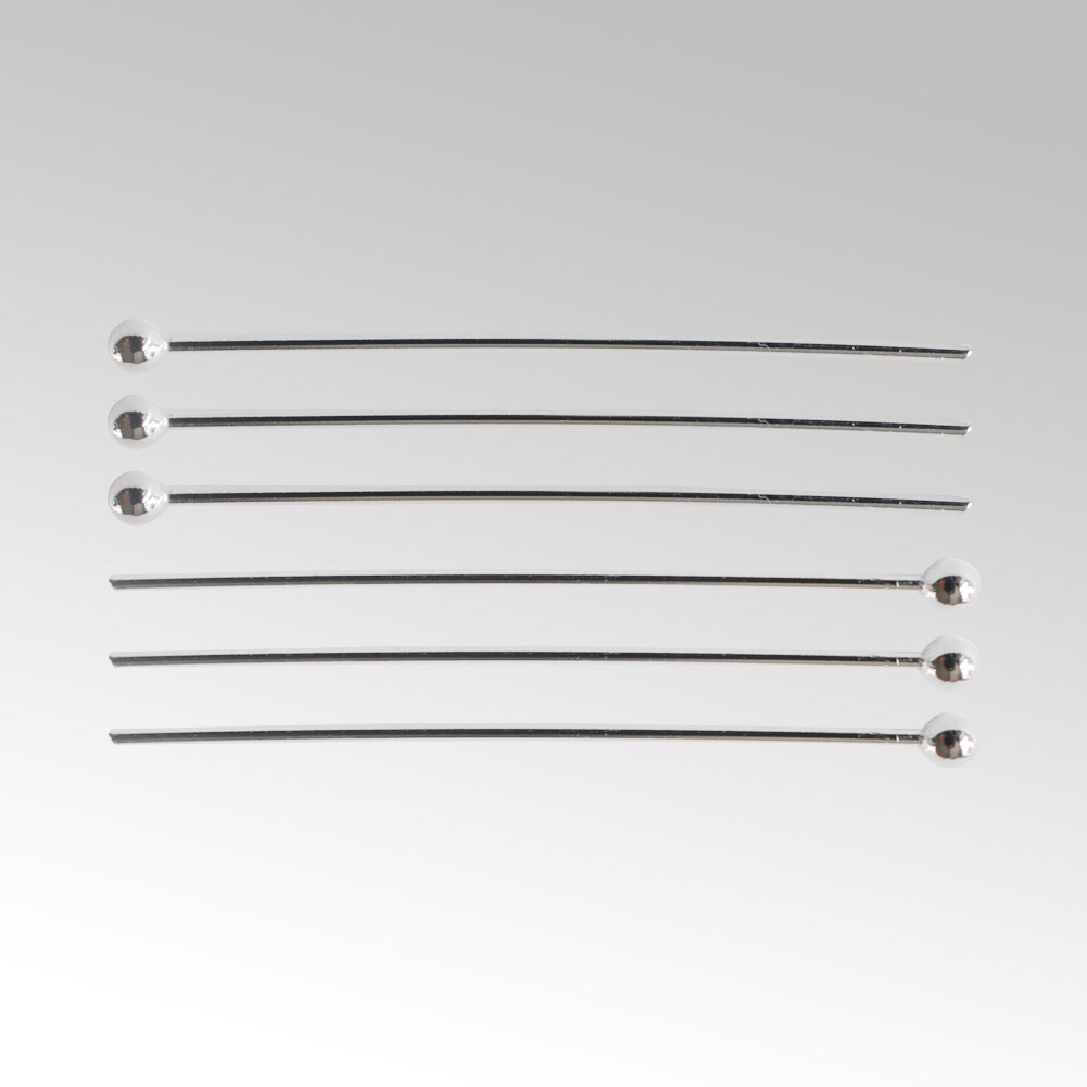 Jewelry Making Head Pins - Pin Kepala Bola Perak Sterling 925