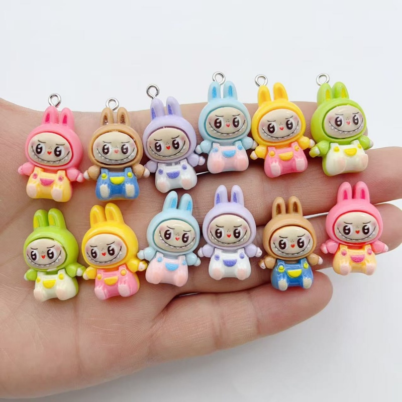 Jewelry Making Pendants - 10Pcs Gantungan Resin Rumah Stroberi Kelinci