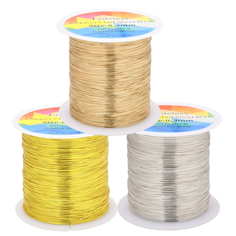 Jewelry Making With Copper Wire - 100M/328ft Kawat Baja Berlapis Tembaga Tak