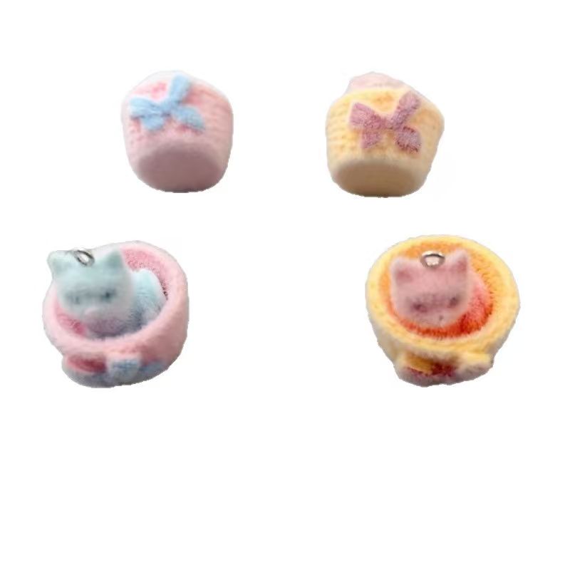 4 buah liontin kucing resin 3D - Jewelry Making Pendants ulasan dan harga