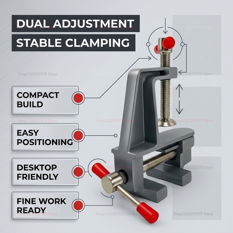 Penjepit Meja Mini Aluminium u - Jewelry Making Table ulasan dan harga