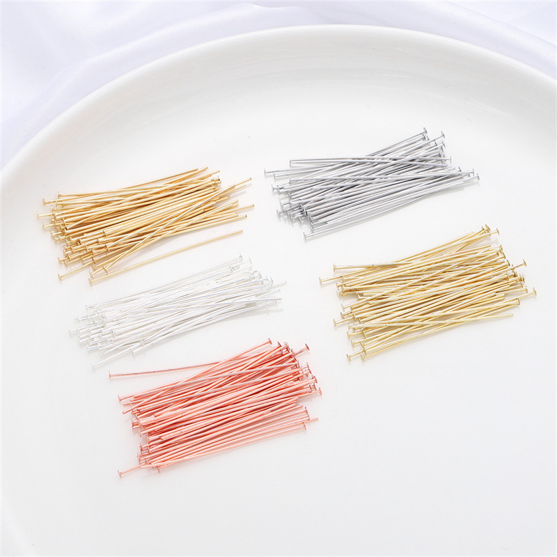 50pcs/pak Pin Kepala Datar Per - Jewelry Making Head Pins ulasan dan harga