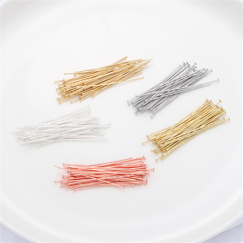 50pcs/pak Pin Kepala Datar Per - Jewelry Making Head Pins ulasan dan harga