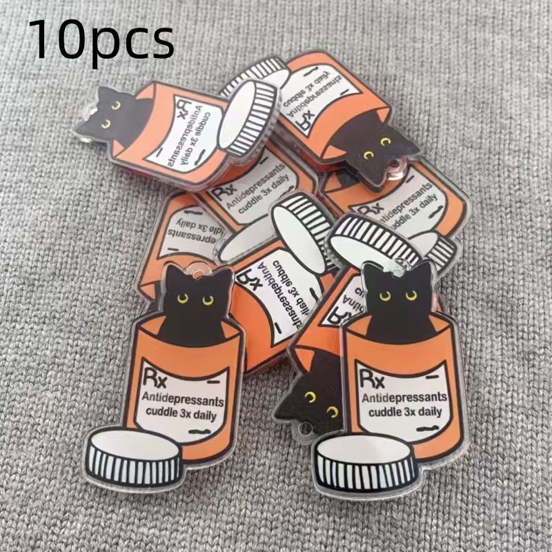 10 buah liontin kucing obat ak - Jewelry Making Pendants ulasan dan harga