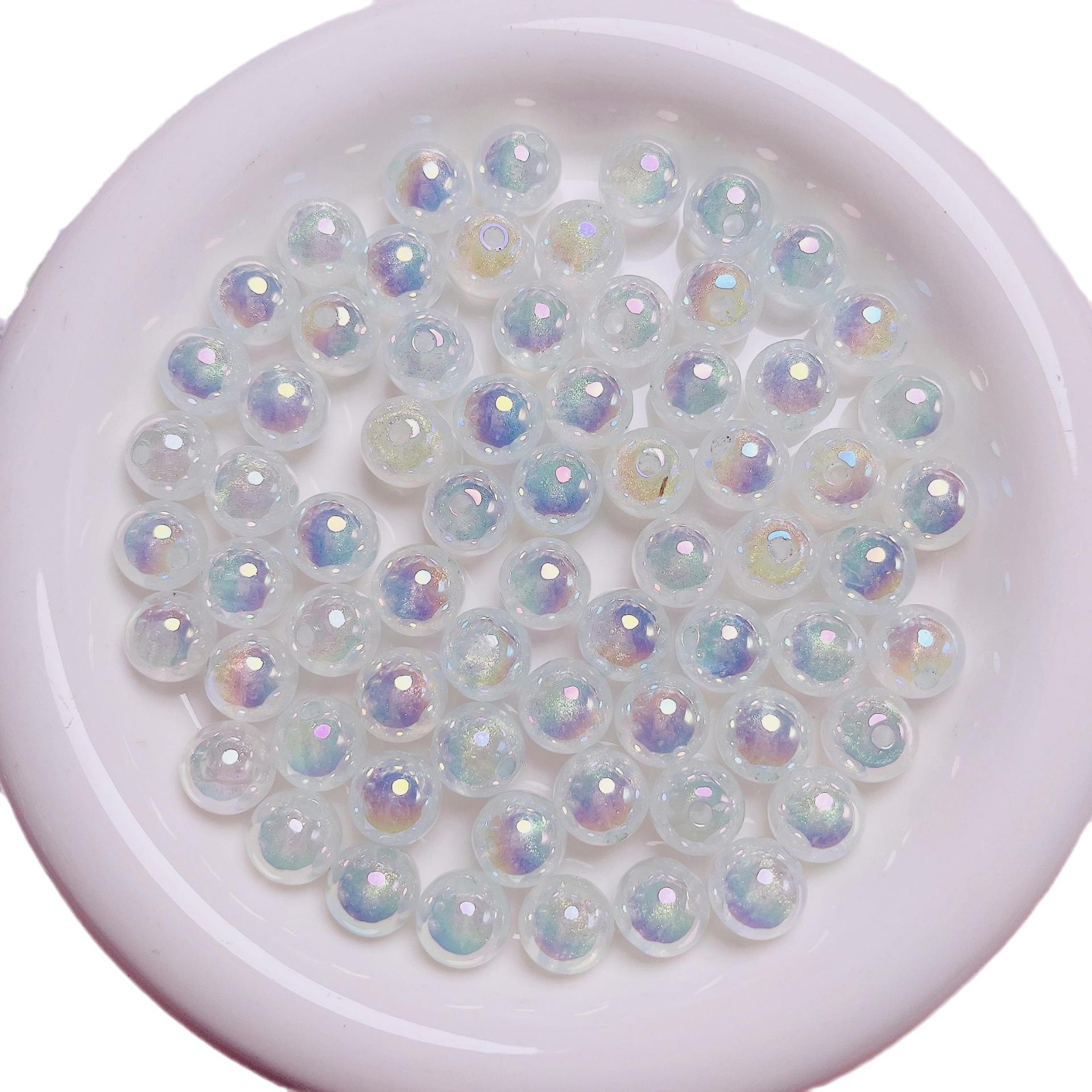 10 buah kilau transparan kuali - Jewelry Making Ideas With Beads ulasan dan harga