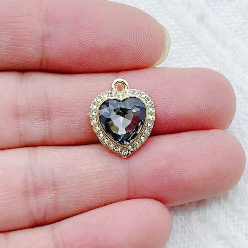 10 buah liontin batu permata w - Jewelry Making Pendants ulasan dan harga
