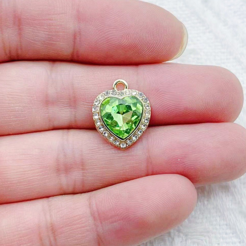 10 buah liontin batu permata w - Jewelry Making Pendants ulasan dan harga