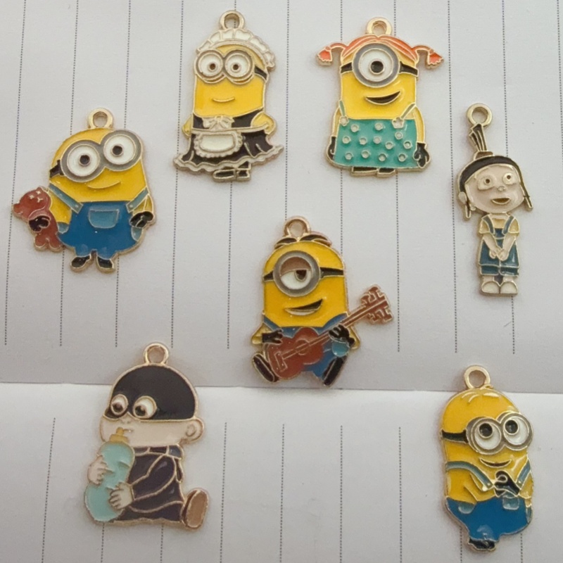10 buah liontin kartun minyak  - Jewelry Making Pendants ulasan dan harga
