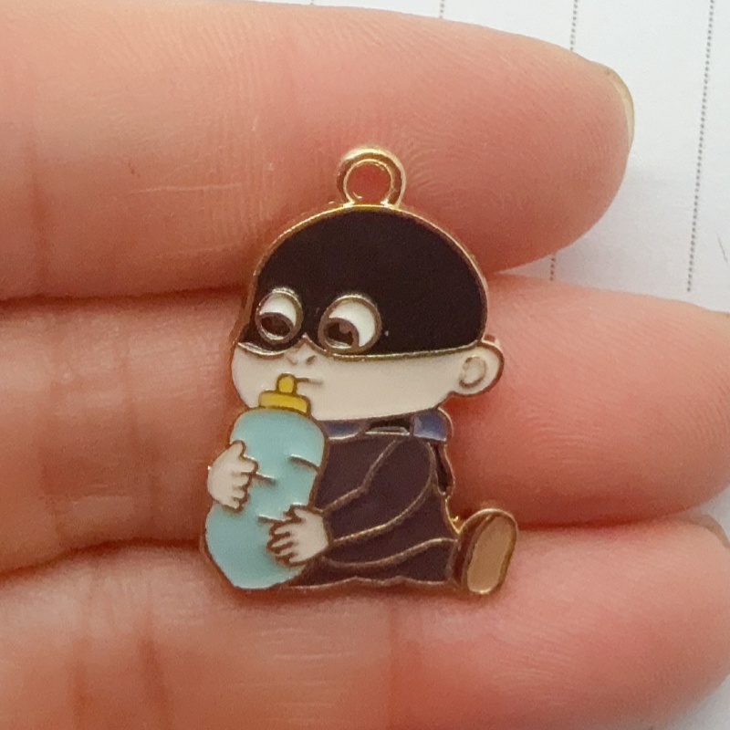 10 buah liontin kartun minyak  - Jewelry Making Pendants ulasan dan harga