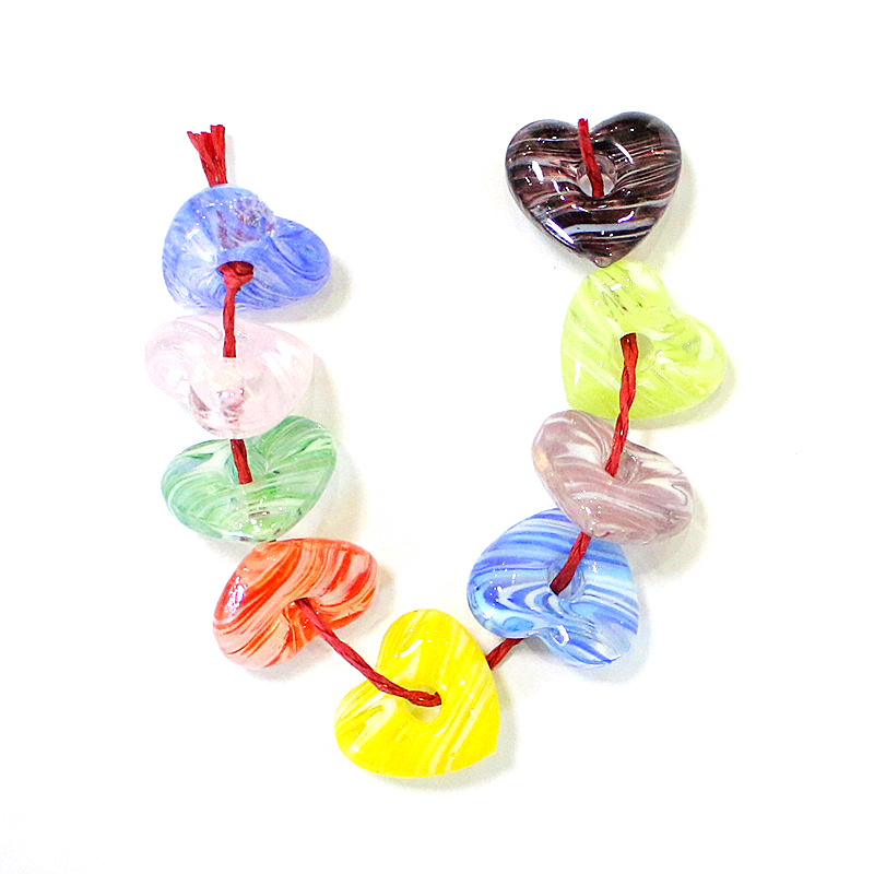 2 Buah Manik-manik Kaca Hati B - Jewelry Making Ideas With Beads ulasan dan harga