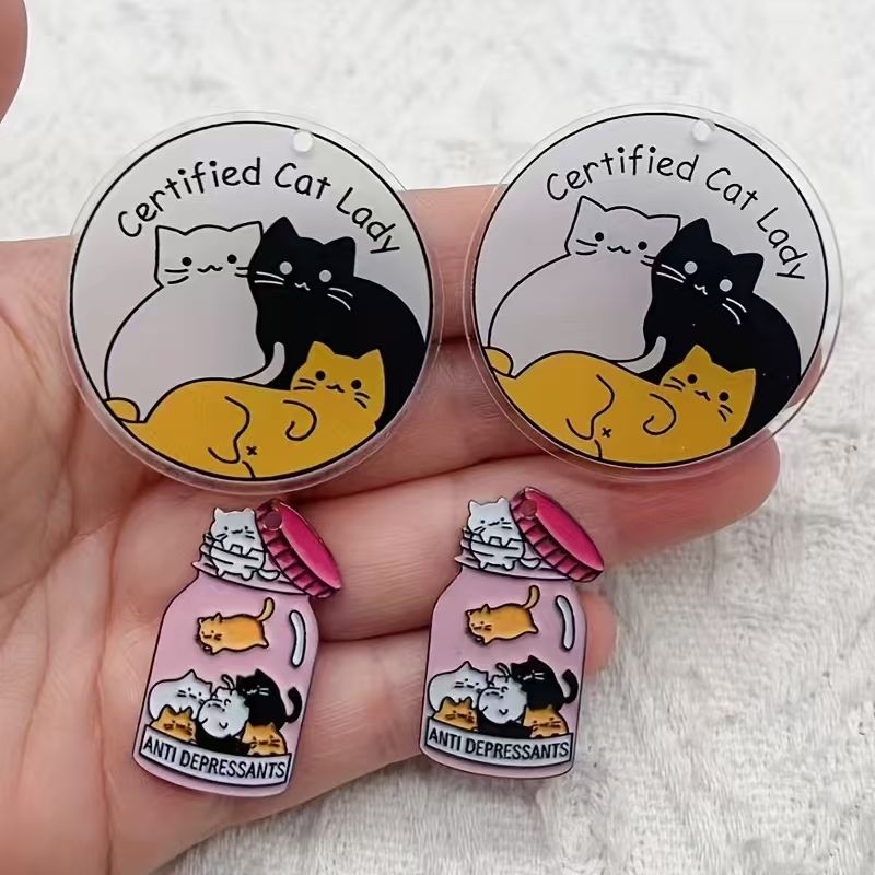 10 buah liontin kucing lucu da - Jewelry Making Pendants ulasan dan harga