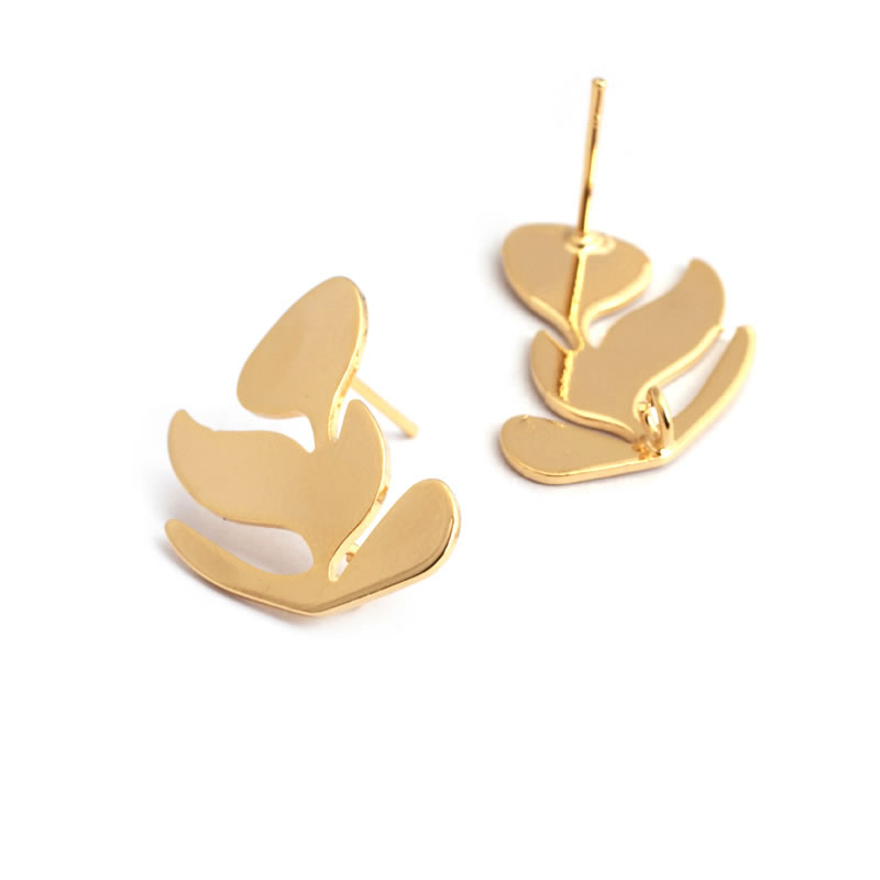 18K warna emas kuningan daun t - Jewelry Making Findings ulasan dan harga