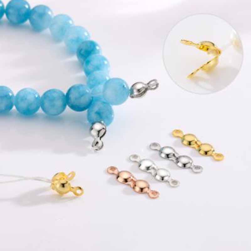 4pcs Manik-manik Penutup Perak - Jewelry Making Silver ulasan dan harga