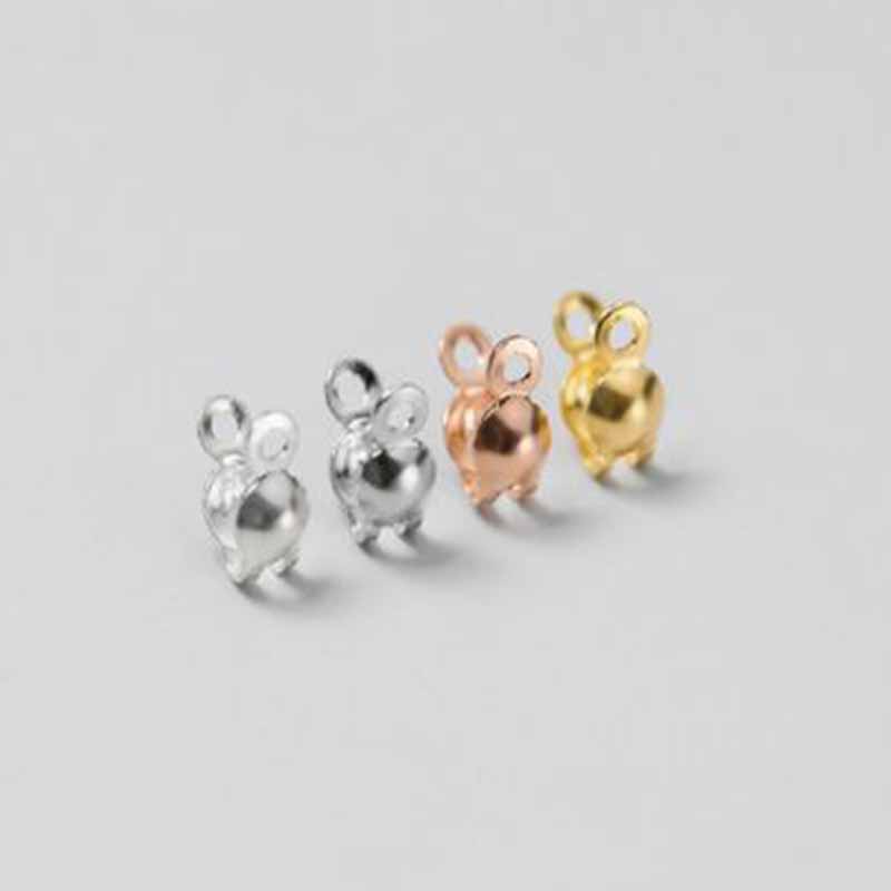 4pcs Manik-manik Penutup Perak - Jewelry Making Silver ulasan dan harga