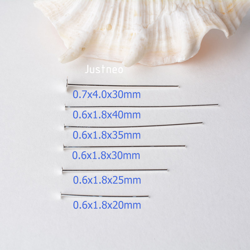 Jarum Kepala Datar Perak Sterl - Jewelry Making Head Pins ulasan dan harga