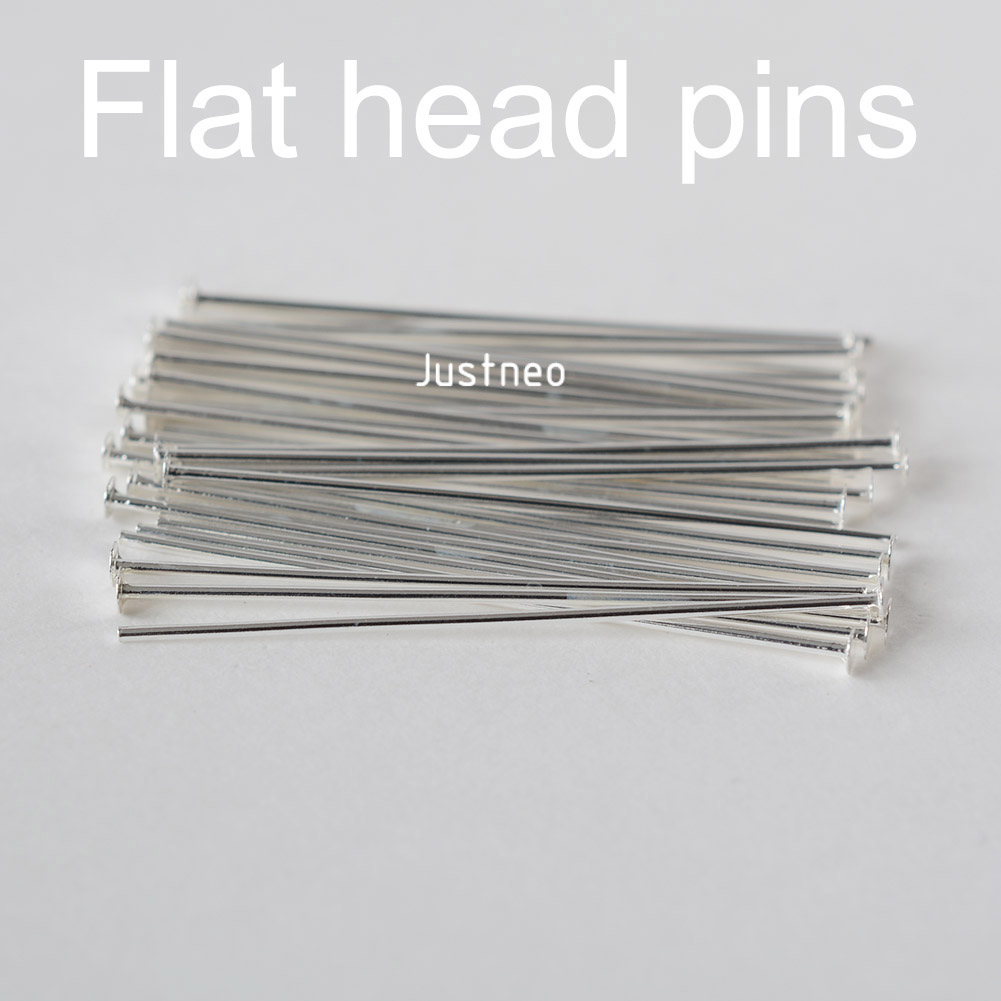 Jarum Kepala Datar Perak Sterl - Jewelry Making Head Pins ulasan dan harga