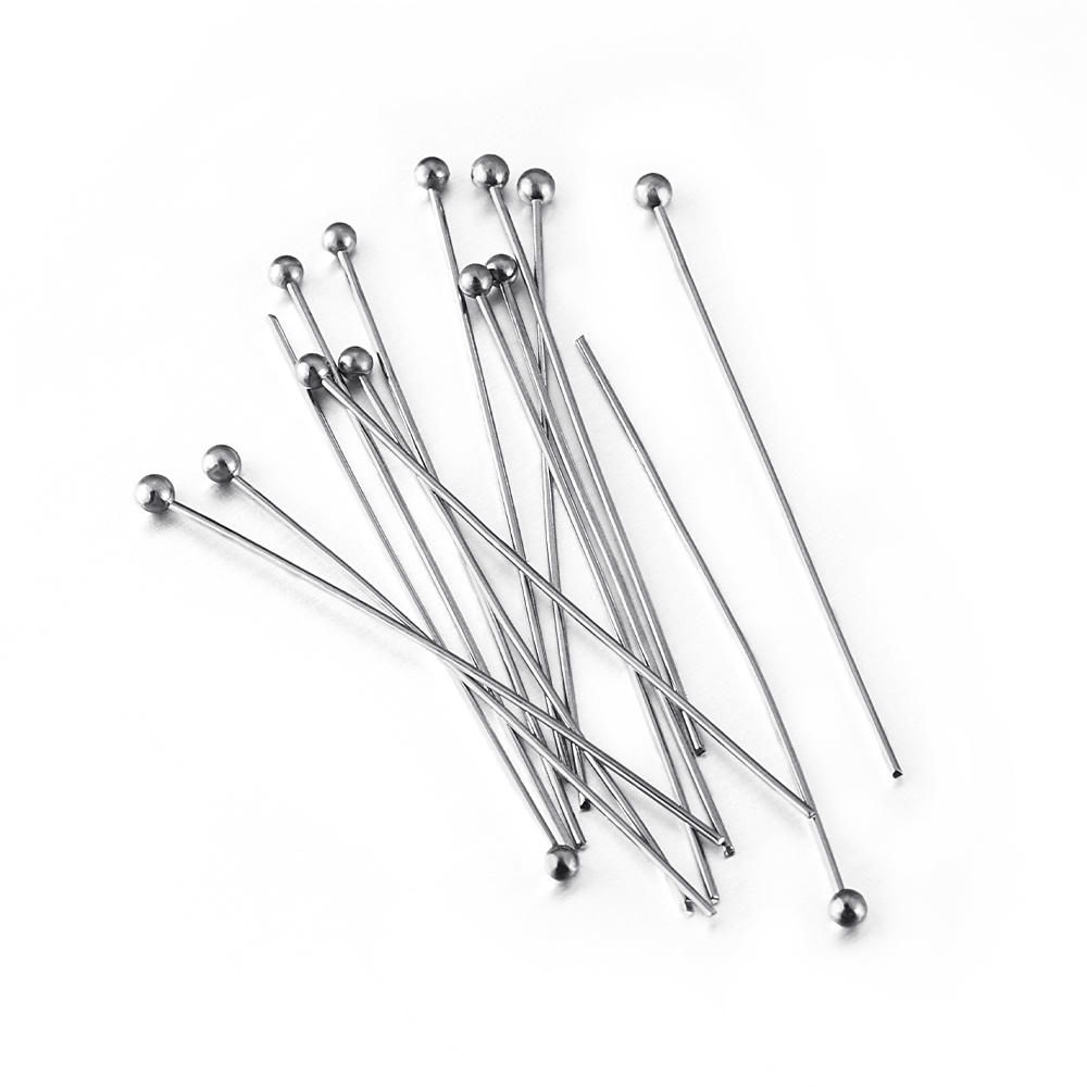 50Pcs/lot 12 14 16 20 25 30 35 - Jewelry Making Head Pins ulasan dan harga