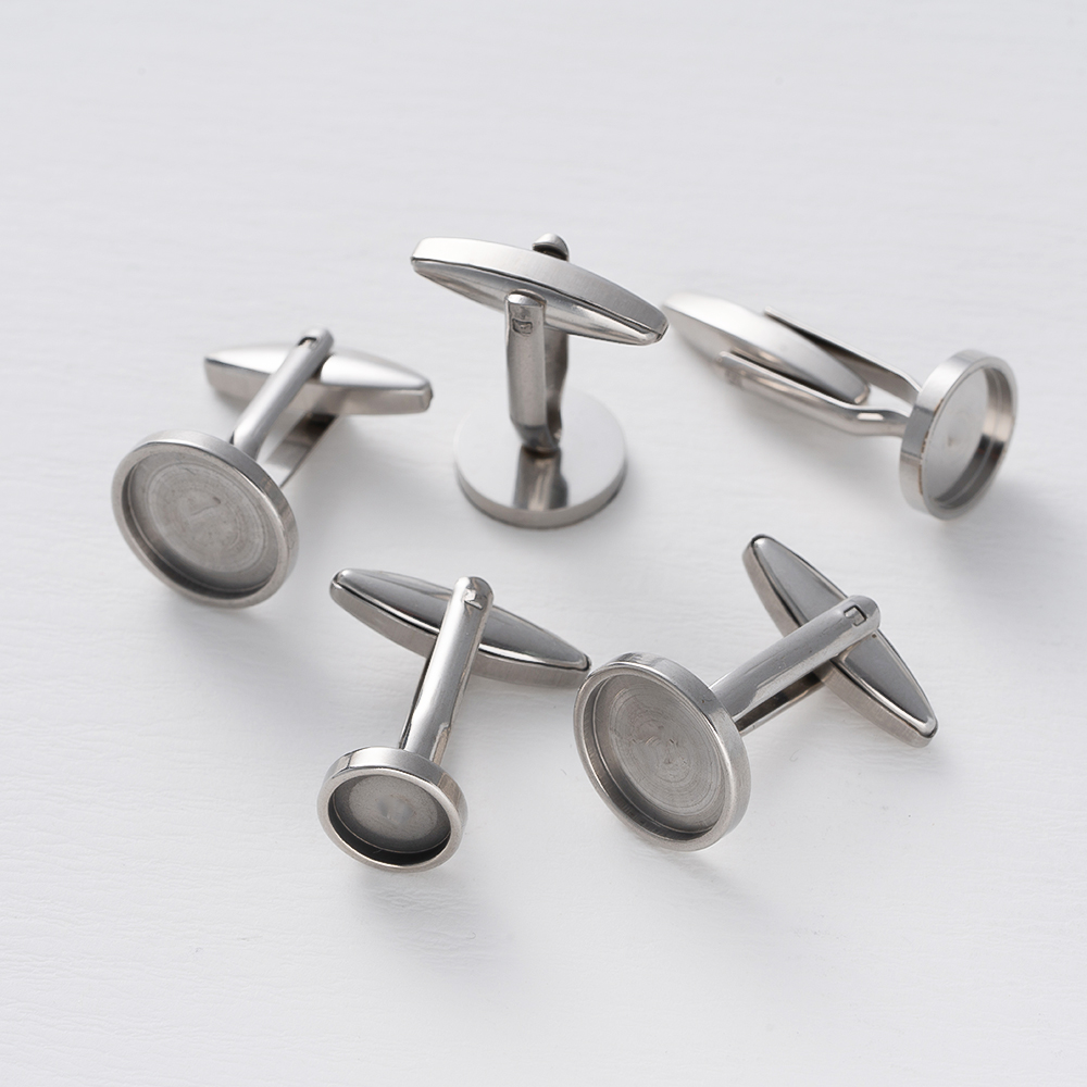 5Pcs Bingkai Kancing Manset Ba - Jewelry Making For Adults ulasan dan harga