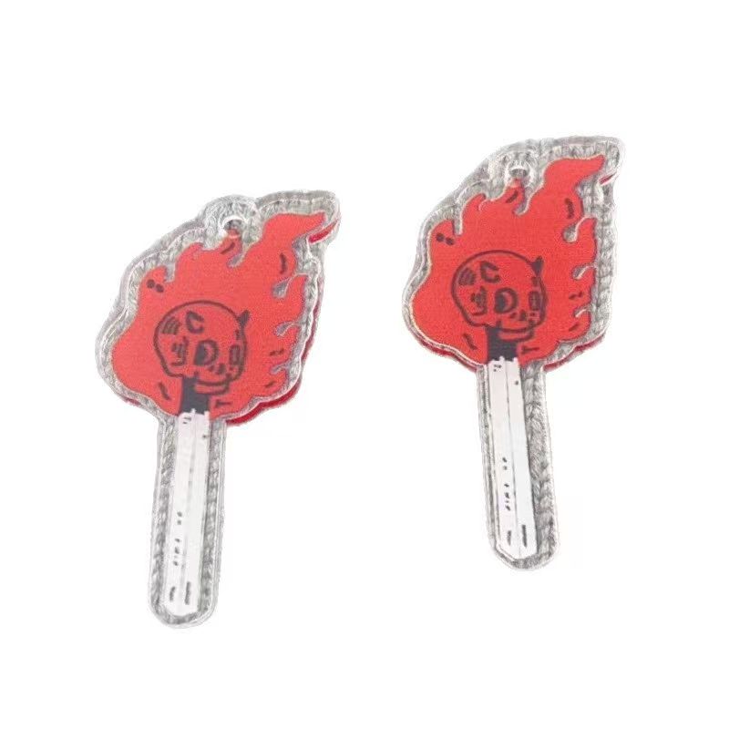 10 buah liontin tengkorak akri - Jewelry Making Pendants ulasan dan harga