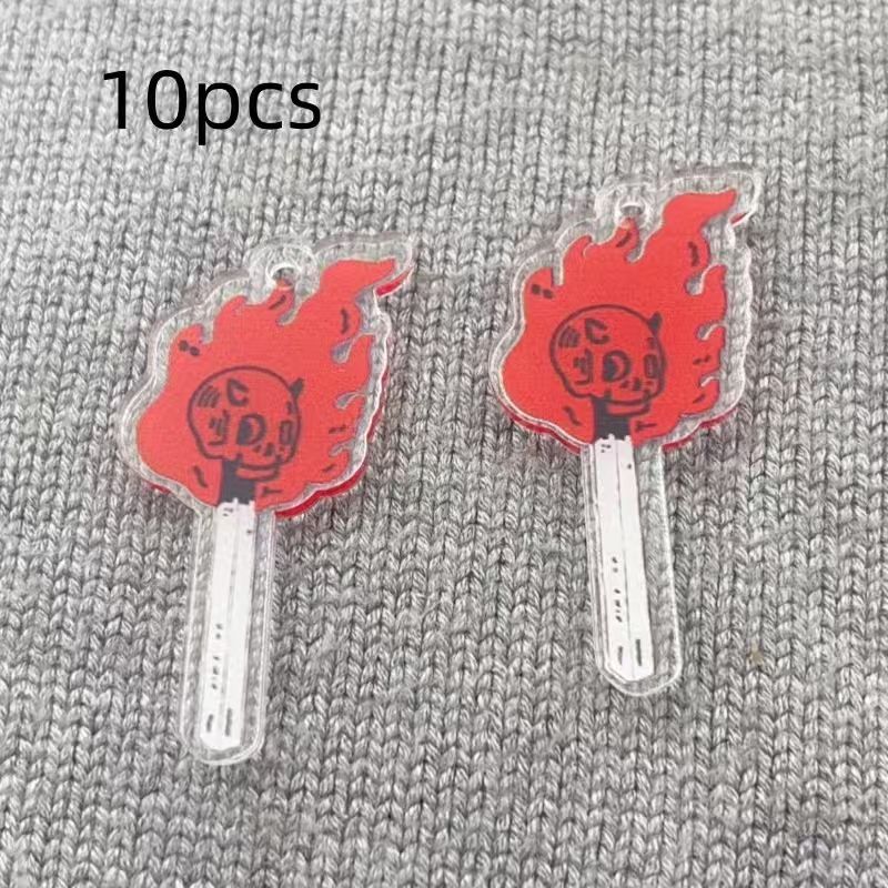 10 buah liontin tengkorak akri - Jewelry Making Pendants ulasan dan harga