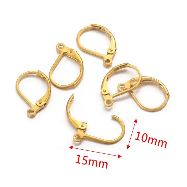 Kait Anting Emas Lapis Perak 9 - Jewelry Making Silver ulasan dan harga