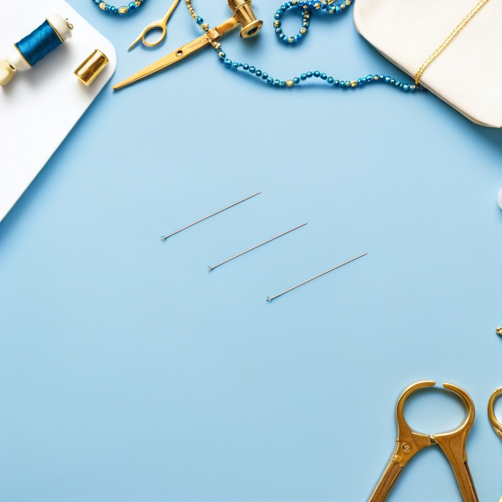 300 Buah Pin Kepala Datar Stai - Jewelry Making Head Pins ulasan dan harga