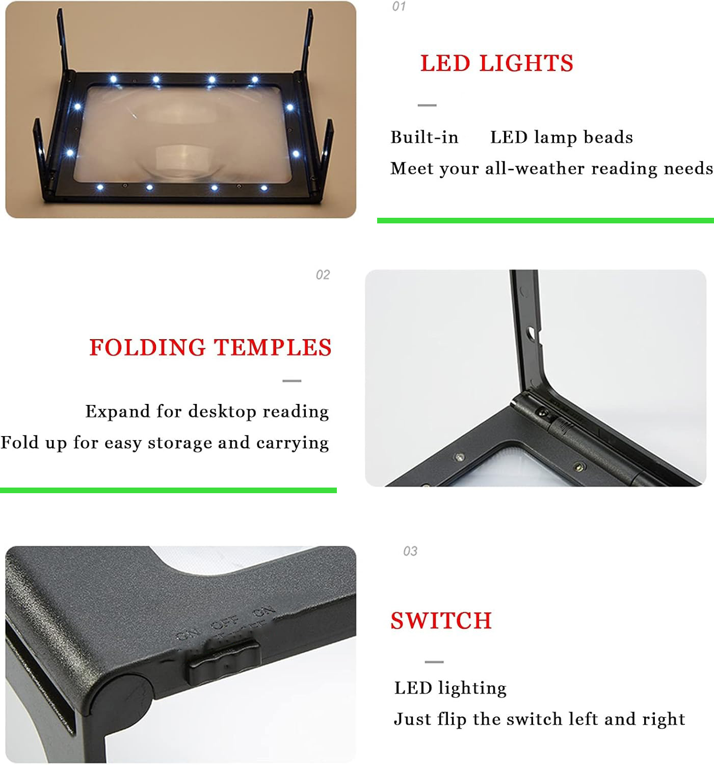 Kaca Pembesar LED 3X dengan Pe - Jewelry Making For Seniors ulasan dan harga