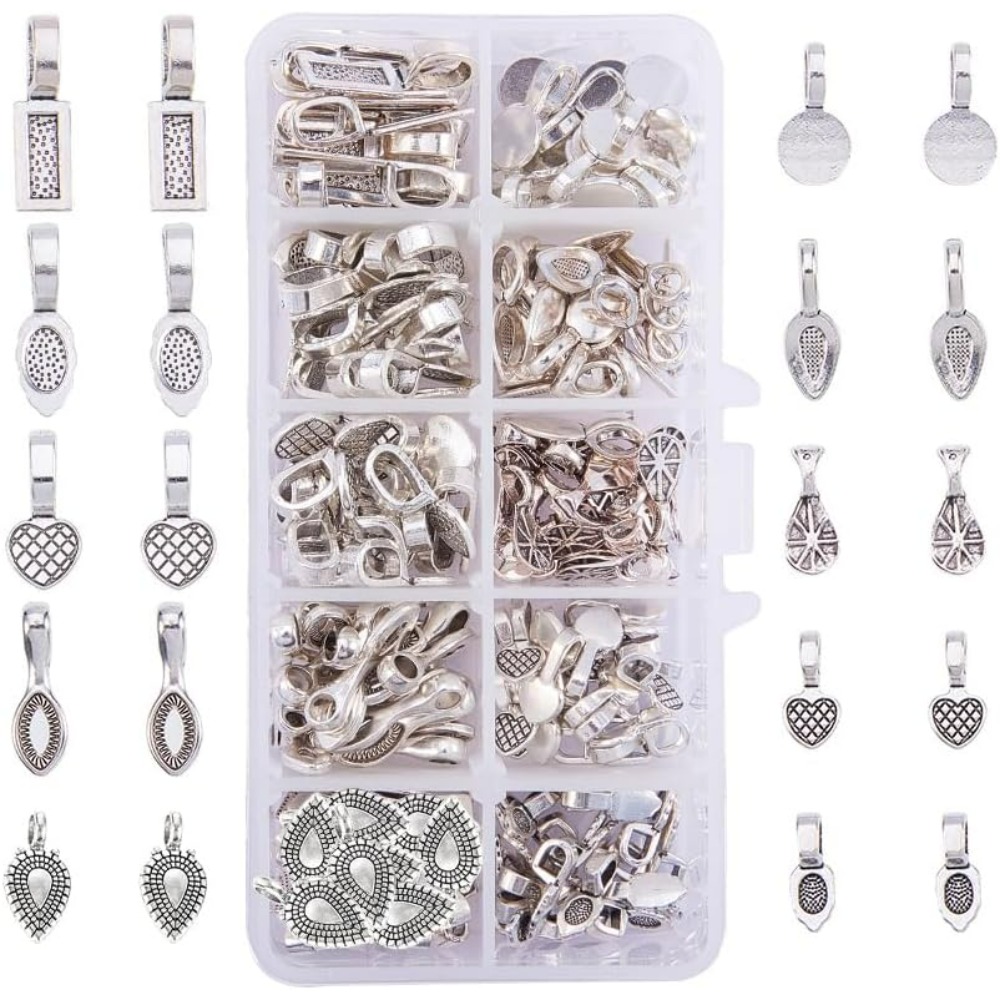 200 buah 10 gaya Tibet paduan  - Jewelry Making Silver ulasan dan harga