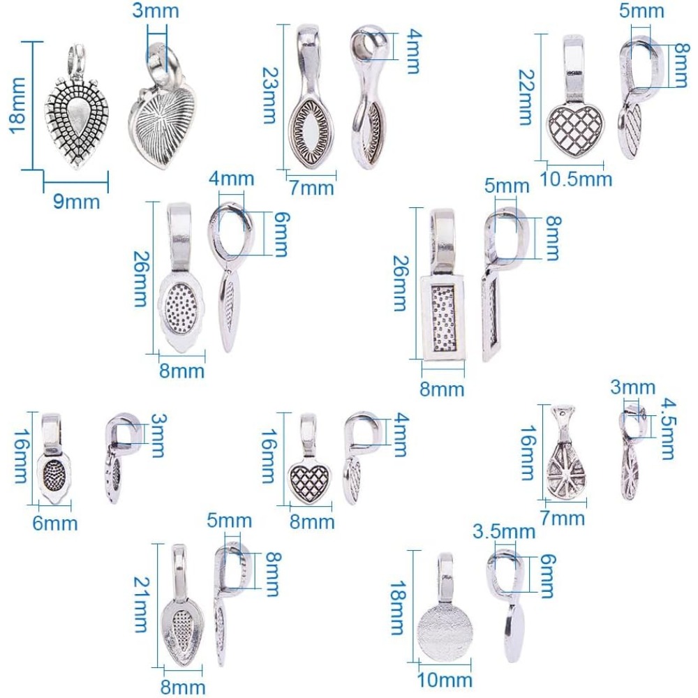 200 buah 10 gaya Tibet paduan  - Jewelry Making Silver ulasan dan harga