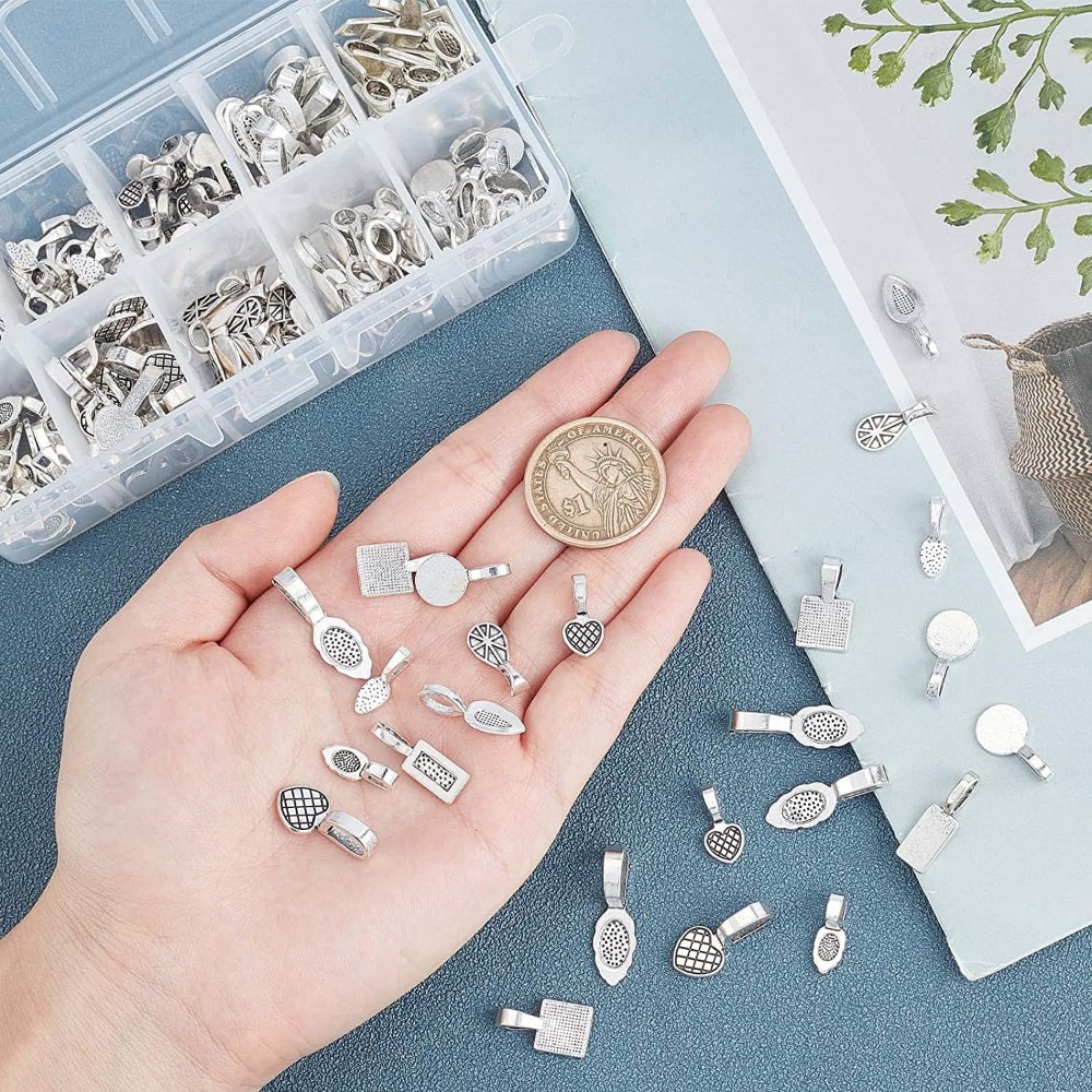 200 buah 10 gaya Tibet paduan  - Jewelry Making Silver ulasan dan harga