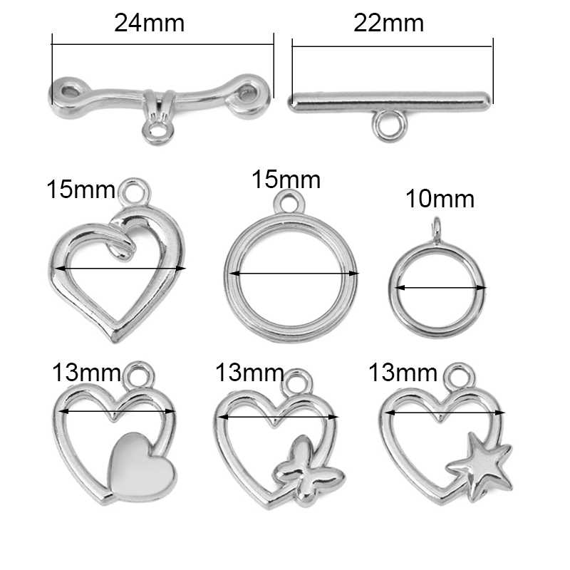 5 Set Kait Pengait Gelang Baja - Jewelry Making Pins ulasan dan harga