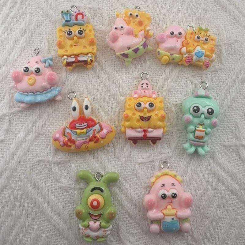 10 buah liontin resin kartun,  - Jewelry Making Pendants ulasan dan harga