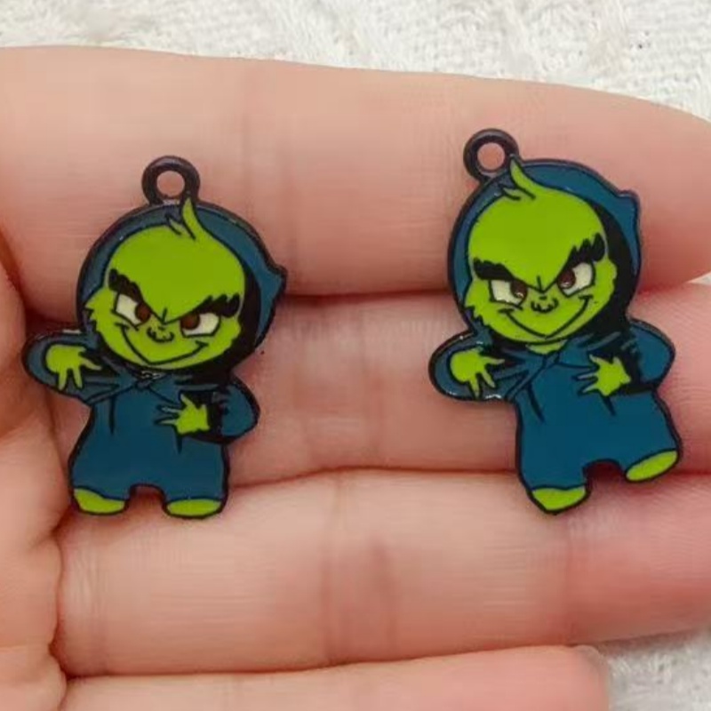 10 buah liontin Natal kartun b - Jewelry Making Pendants ulasan dan harga