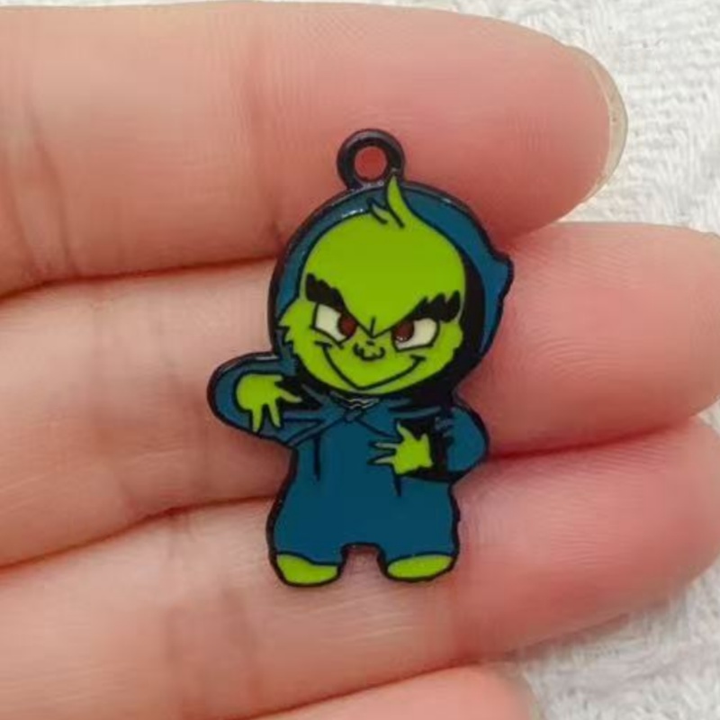10 buah liontin Natal kartun b - Jewelry Making Pendants ulasan dan harga
