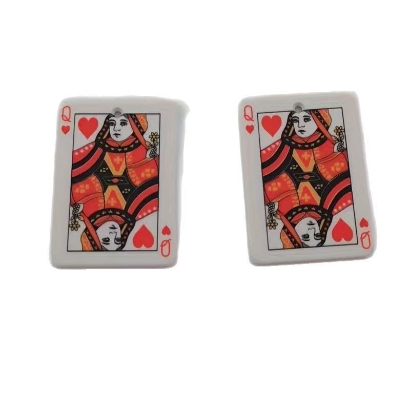 10 buah liontin poker simulasi - Jewelry Making Pendants ulasan dan harga
