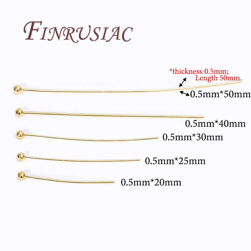 50 Buah Pin Berlapis Emas 20-5 - Jewelry Making Head Pins ulasan dan harga