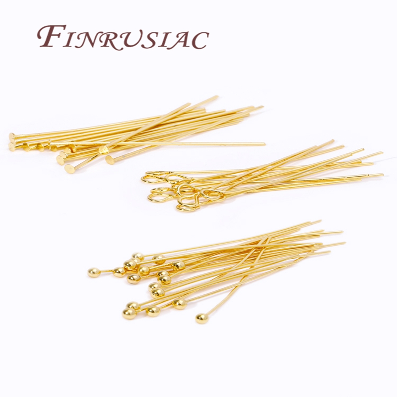 50 Buah Pin Berlapis Emas 20-5 - Jewelry Making Head Pins ulasan dan harga