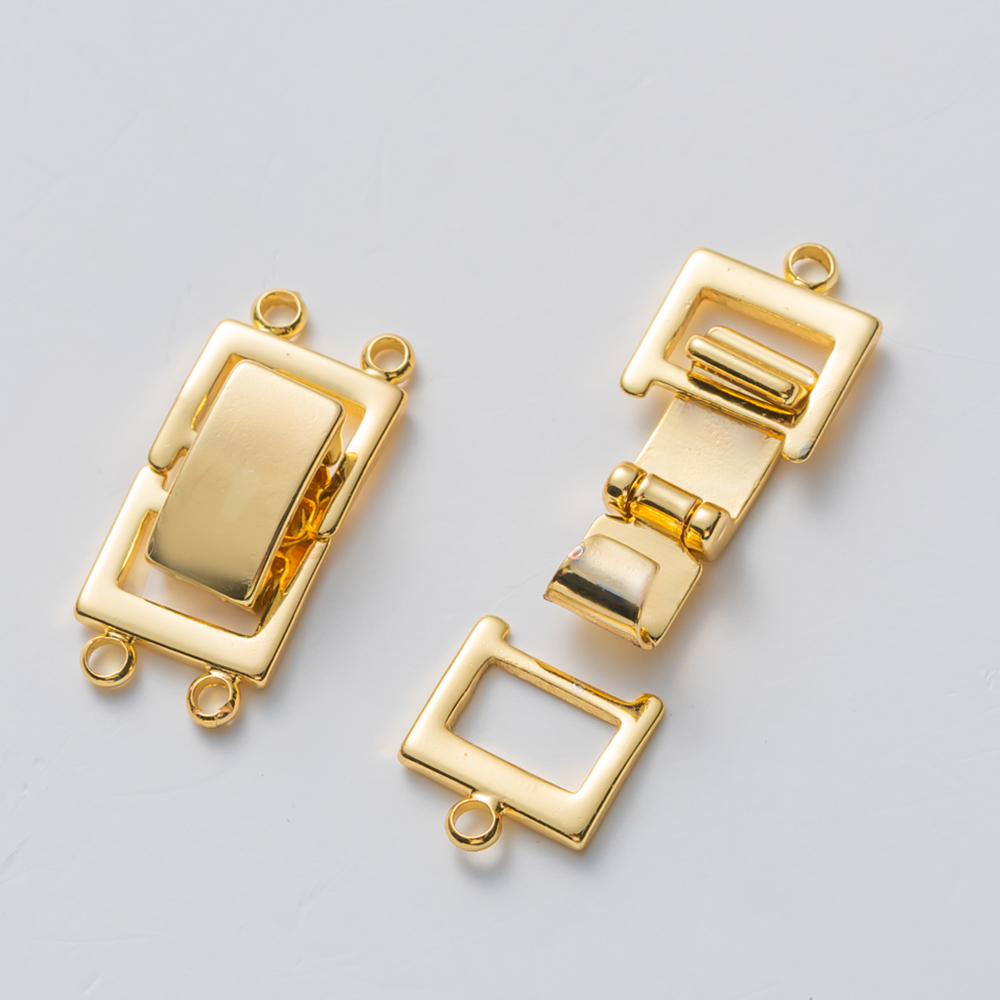 2 buah pengait berlapis emas 1 - Jewelry Making Pins ulasan dan harga
